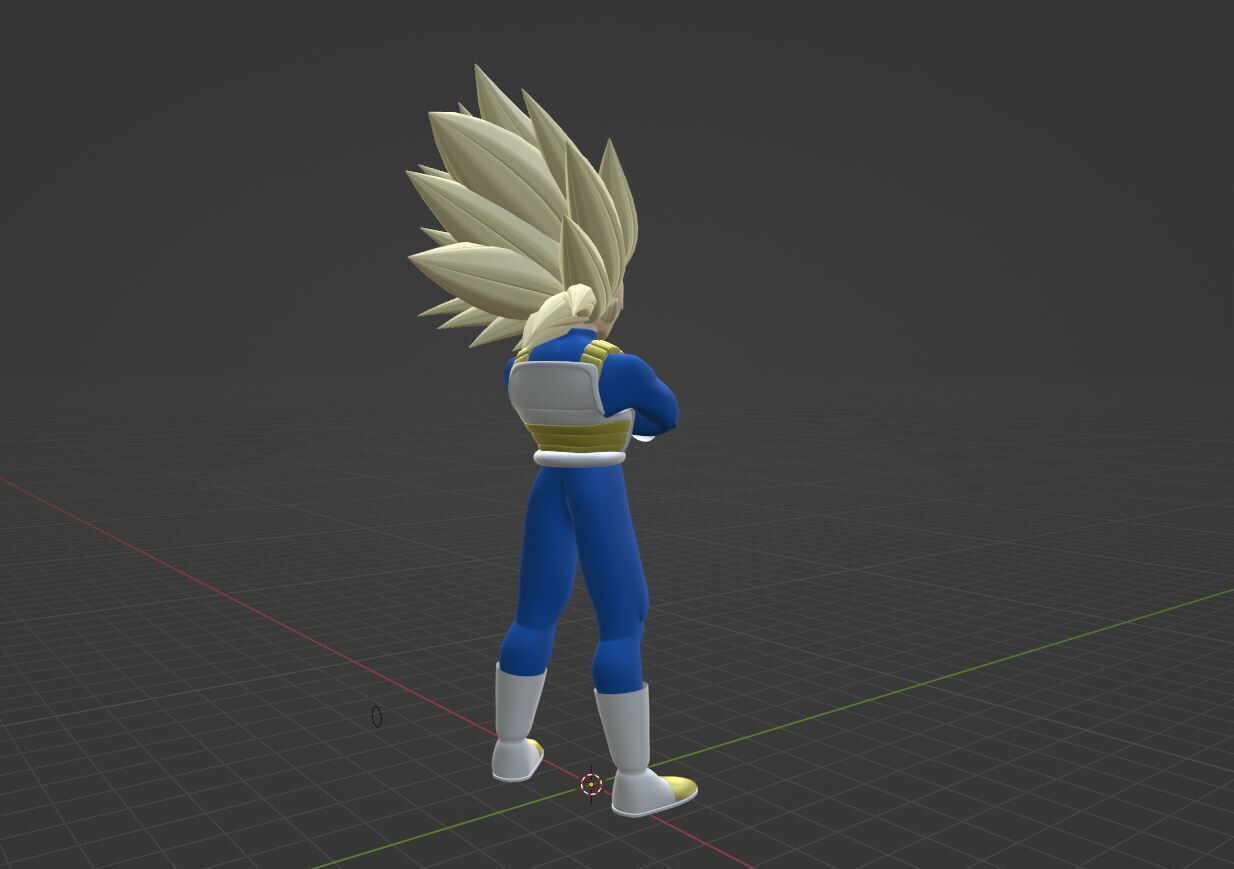 Vegeta Super Saiyan 3 - Dragonball Daima 3D model_7