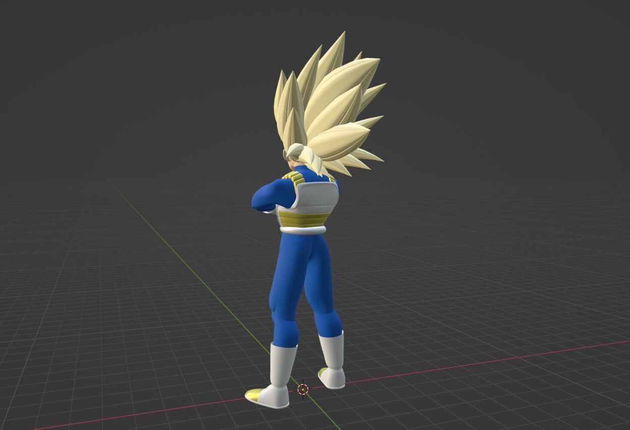 Vegeta Super Saiyan 3 - Dragonball Daima 3D model_6