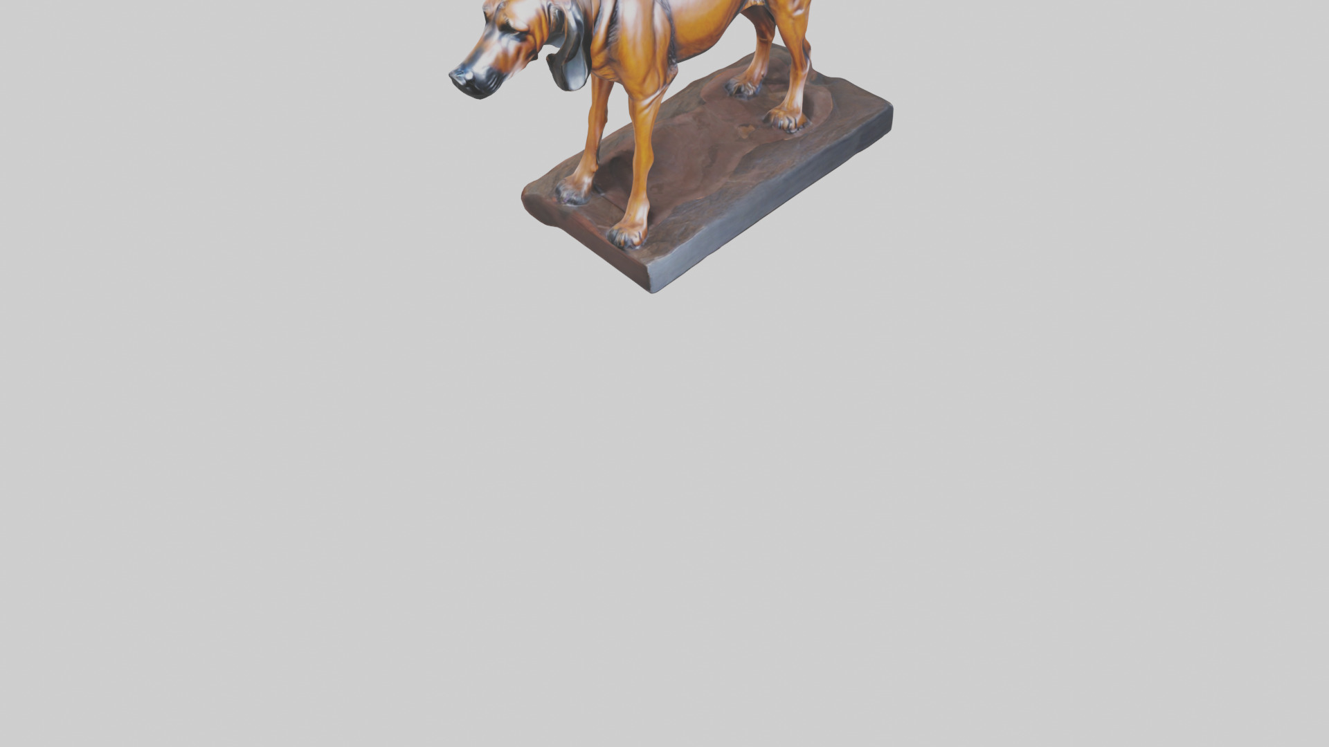 Bloodhound statue model 3D model_6