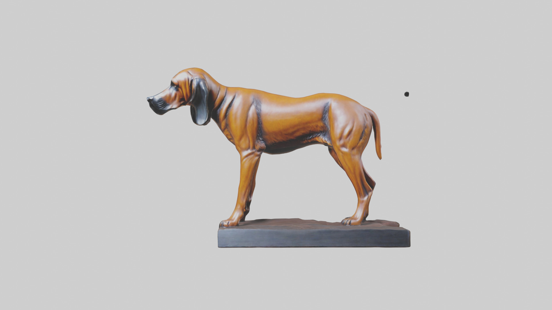 Bloodhound statue model 3D model_9