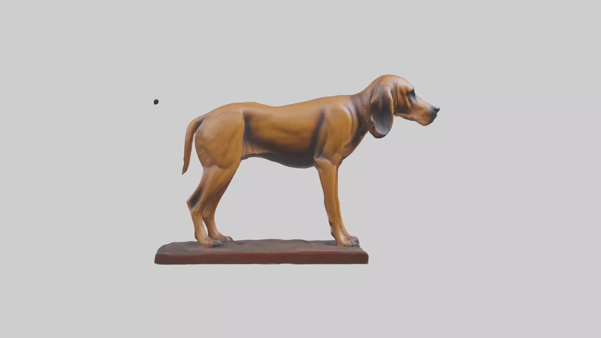 Bloodhound statue model 3D model_0