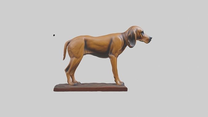 Bloodhound statue model 3D model