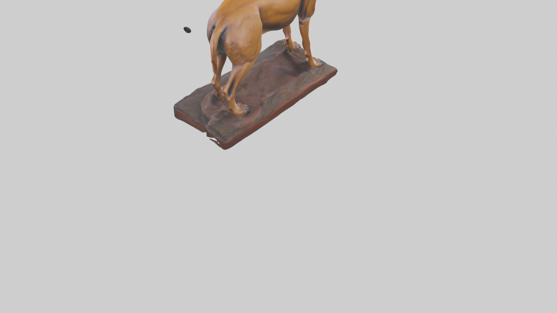 Bloodhound statue model 3D model_3
