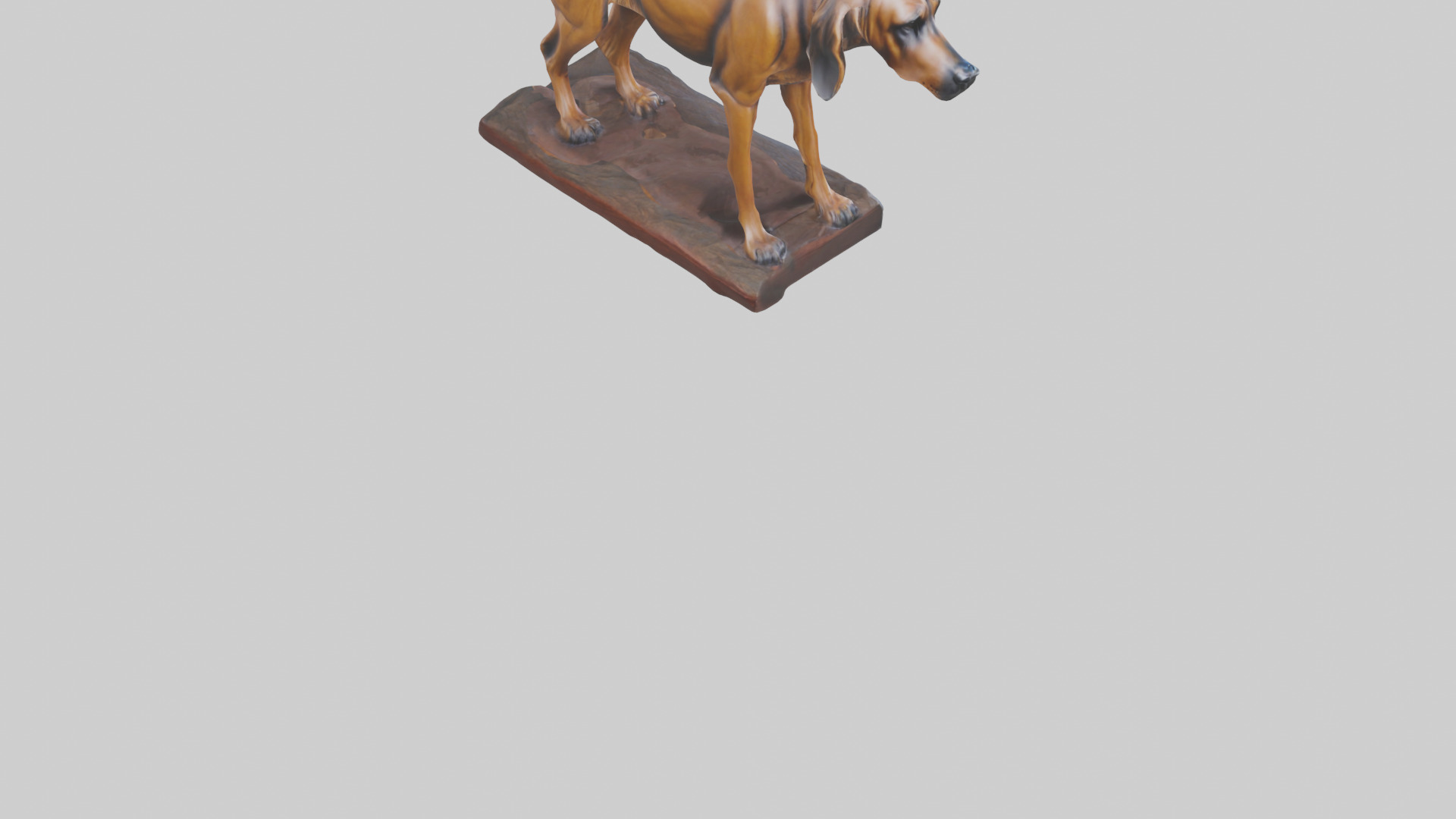 Bloodhound statue model 3D model_4