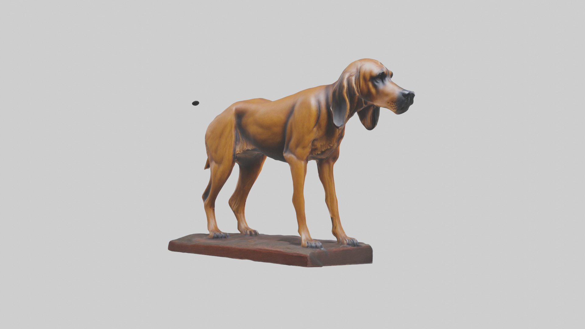 Bloodhound statue model 3D model_2
