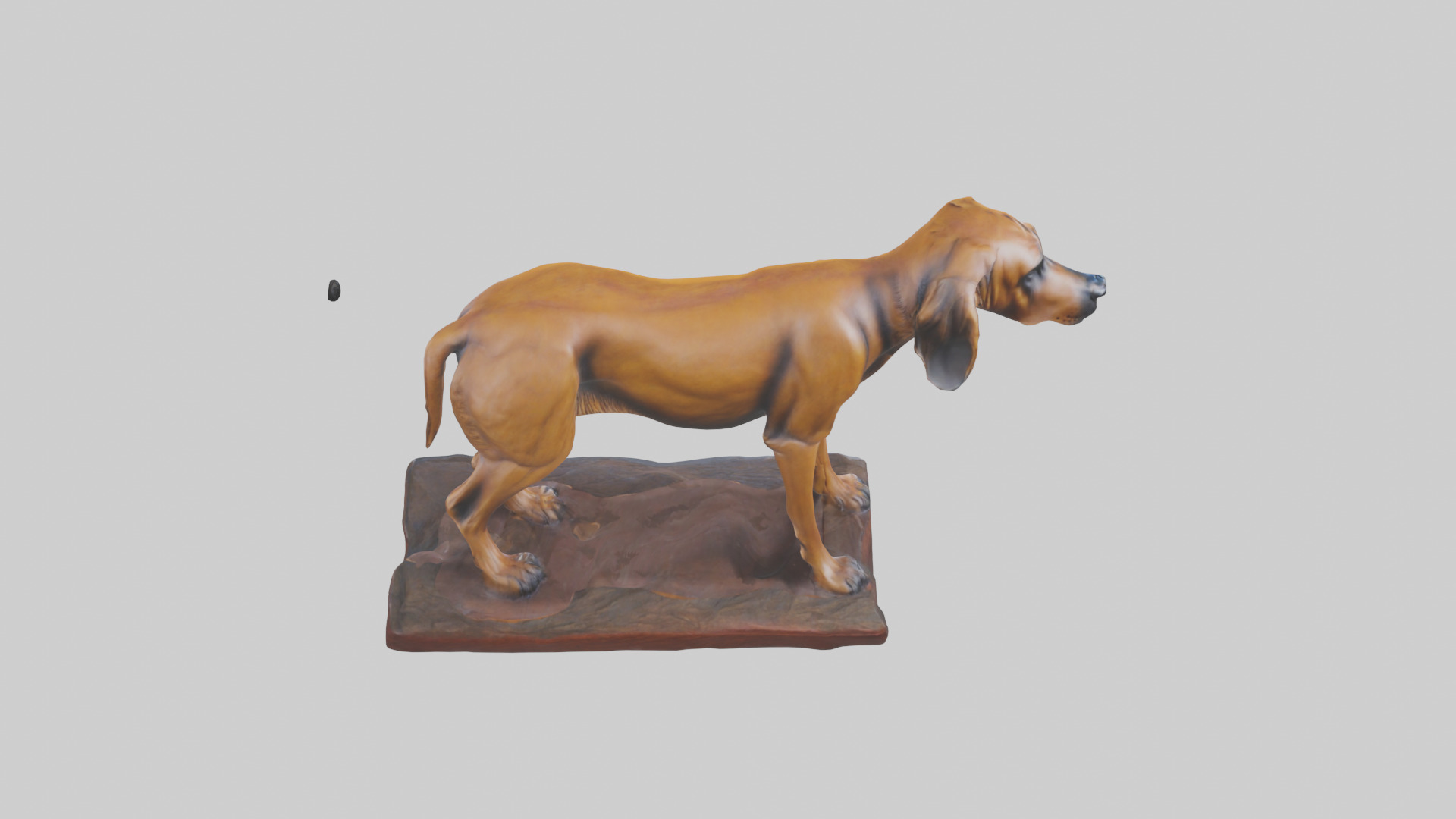 Bloodhound statue model 3D model_15