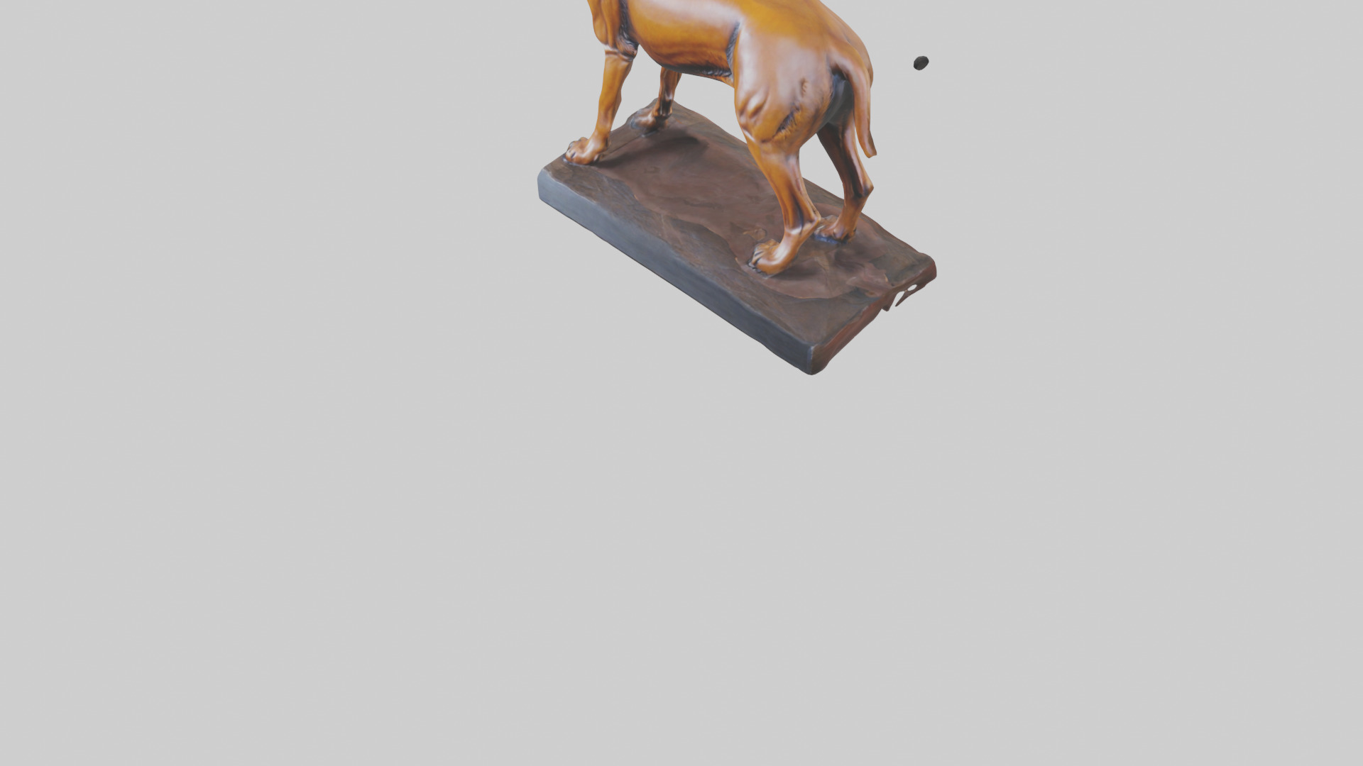 Bloodhound statue model 3D model_5