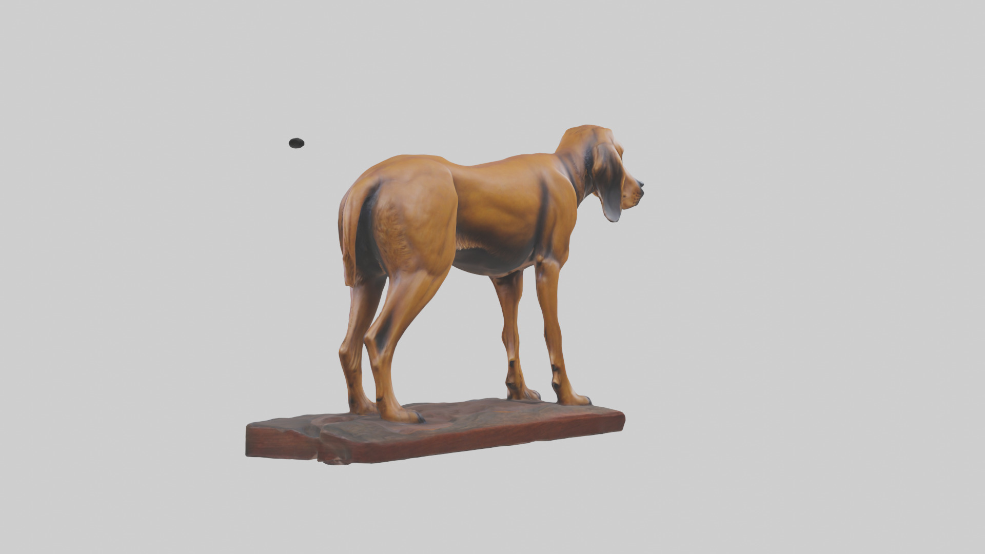 Bloodhound statue model 3D model_1