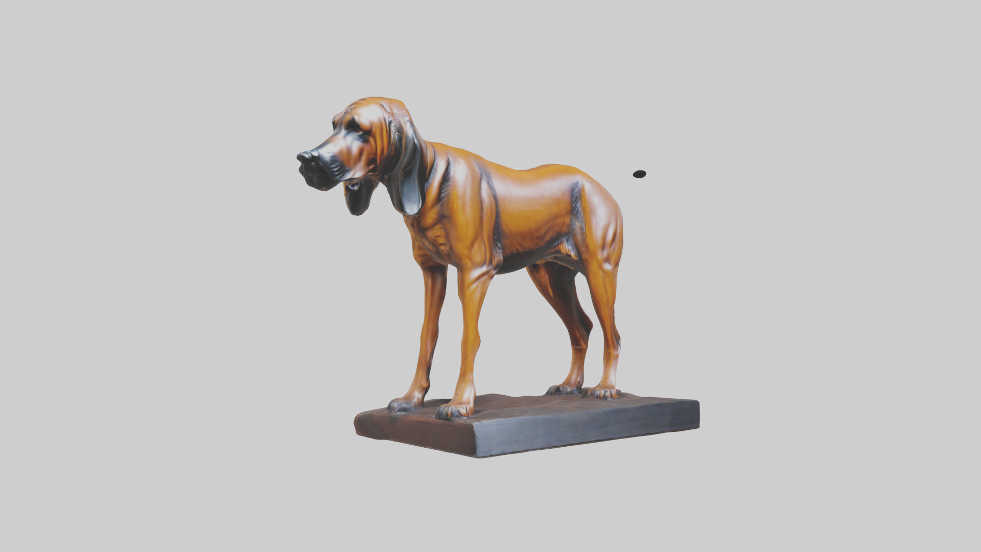 Bloodhound statue model 3D model_11