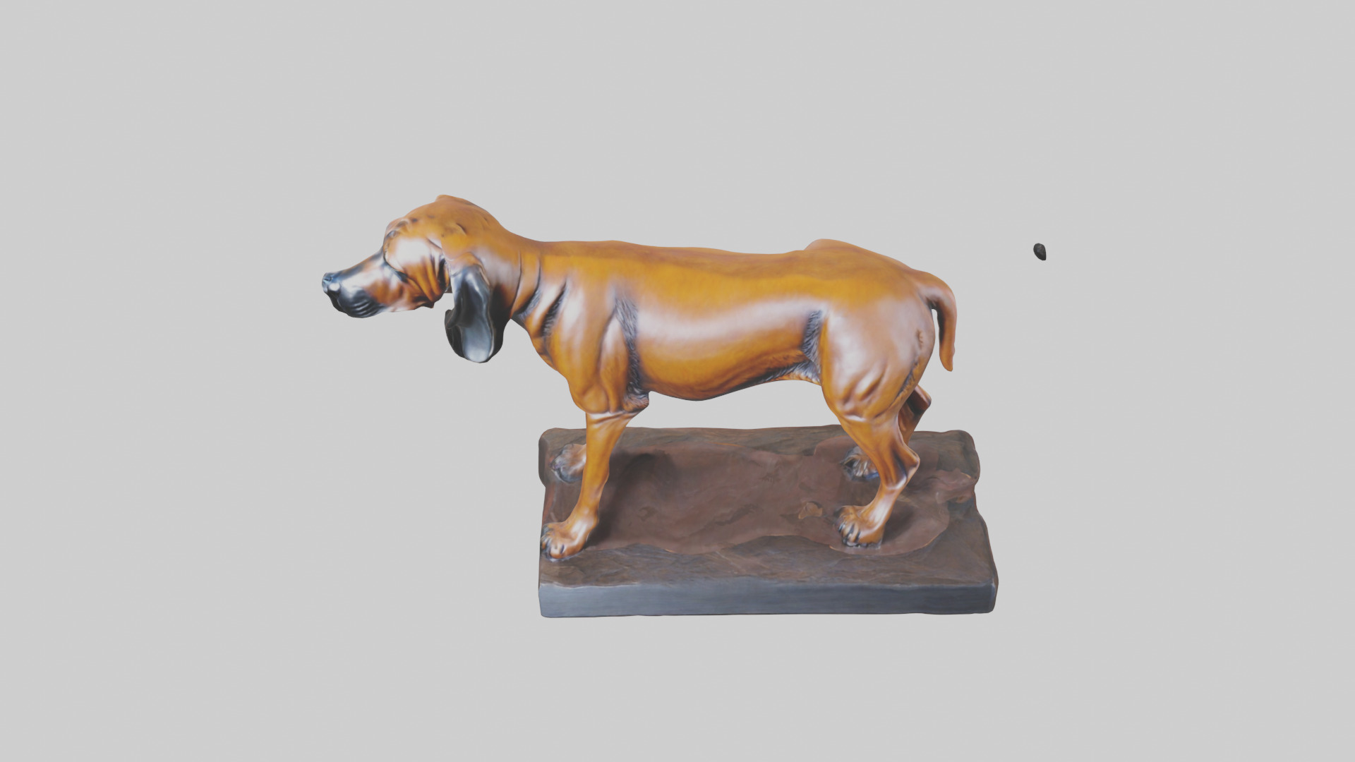 Bloodhound statue model 3D model_16