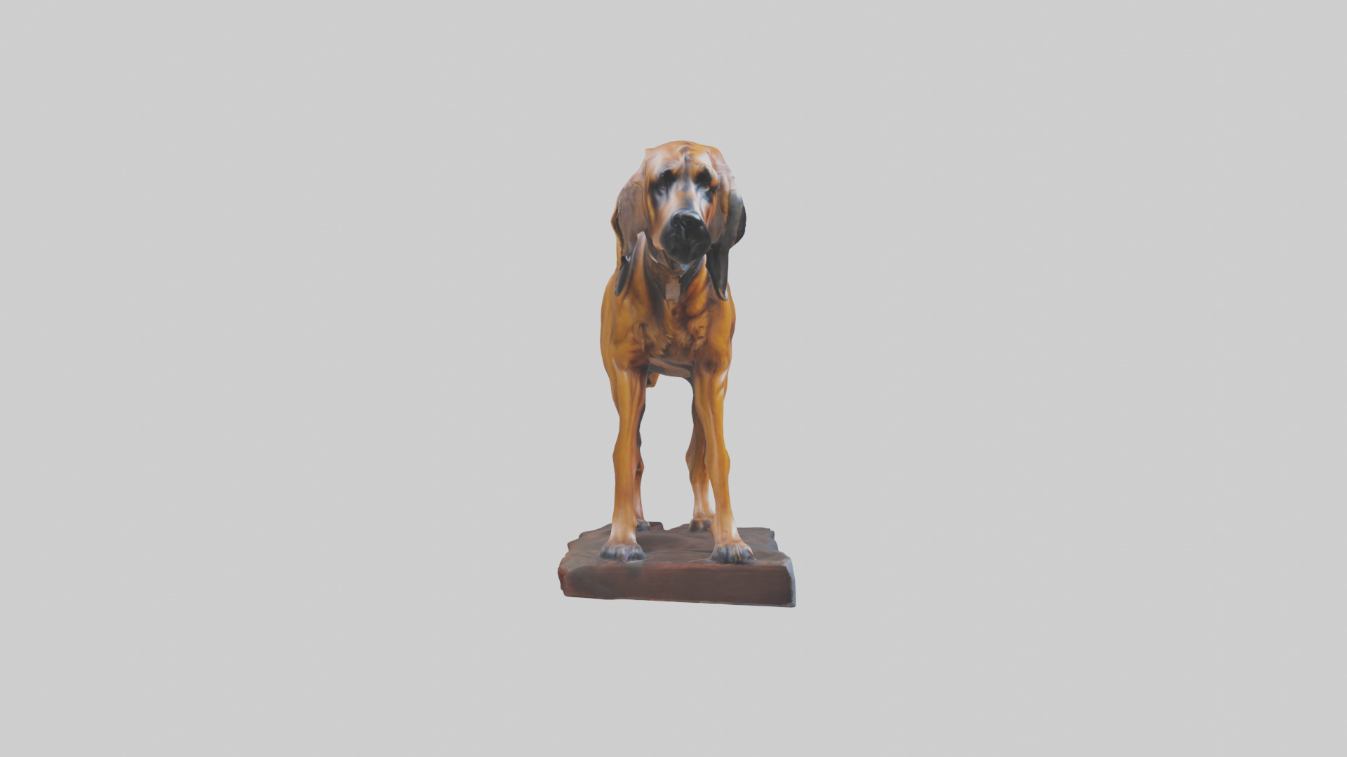 Bloodhound statue model 3D model_13