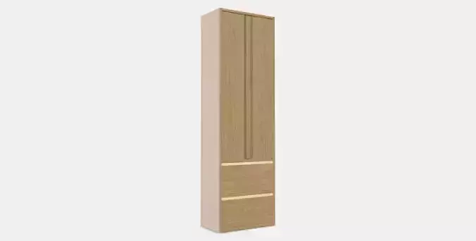 ANGSJON High cabinet with doors-drawers