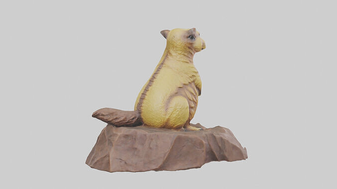 Blacktailed Prairie Dog statue model 3D model 3