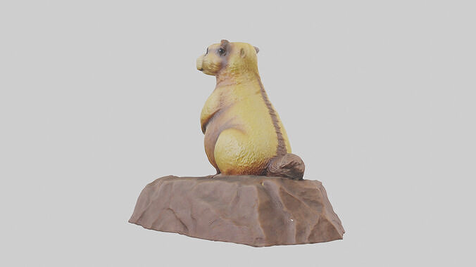 Blacktailed Prairie Dog statue model 3D model 2