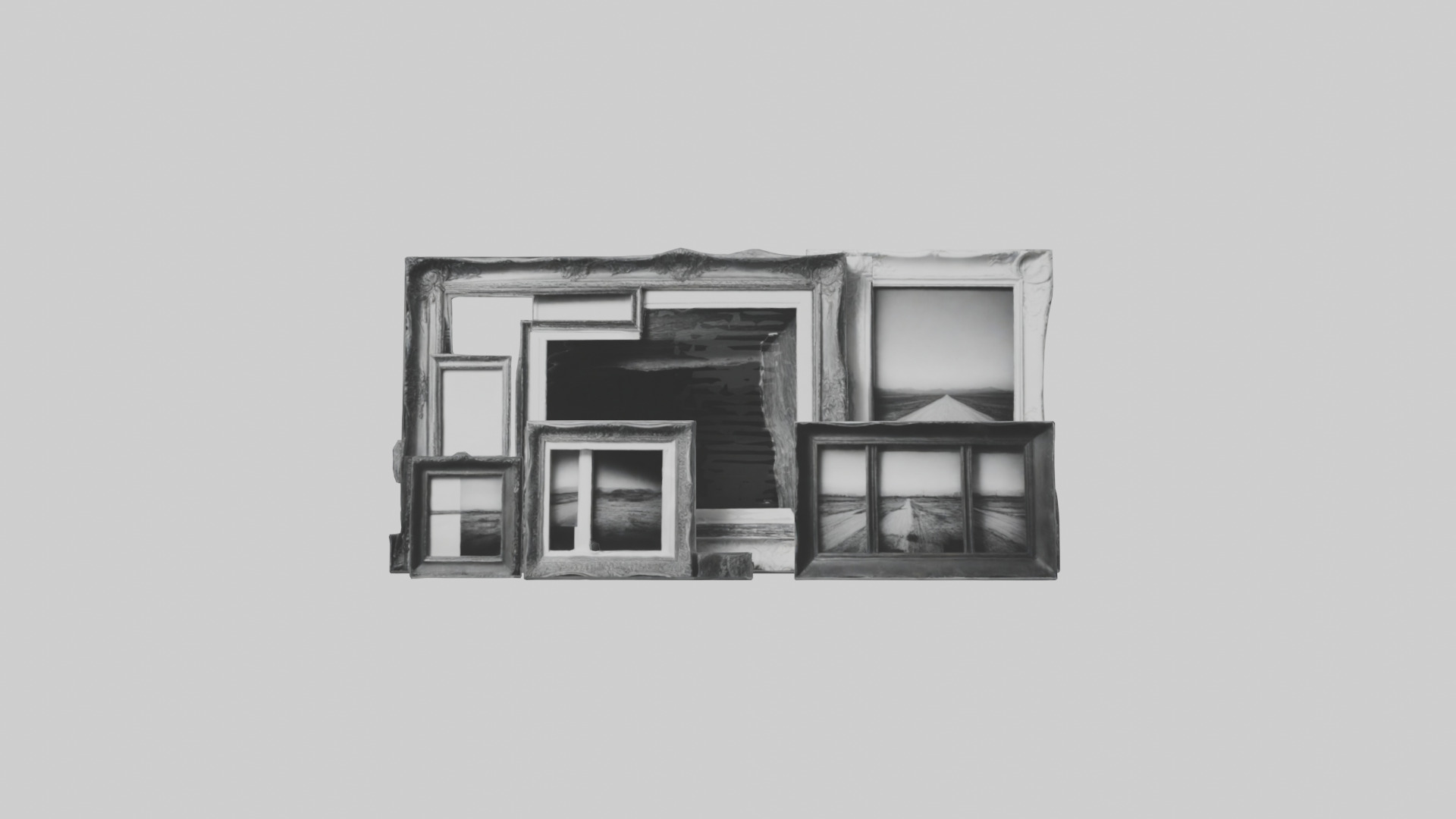 Blackandwhite Photography Frames 3D model_9