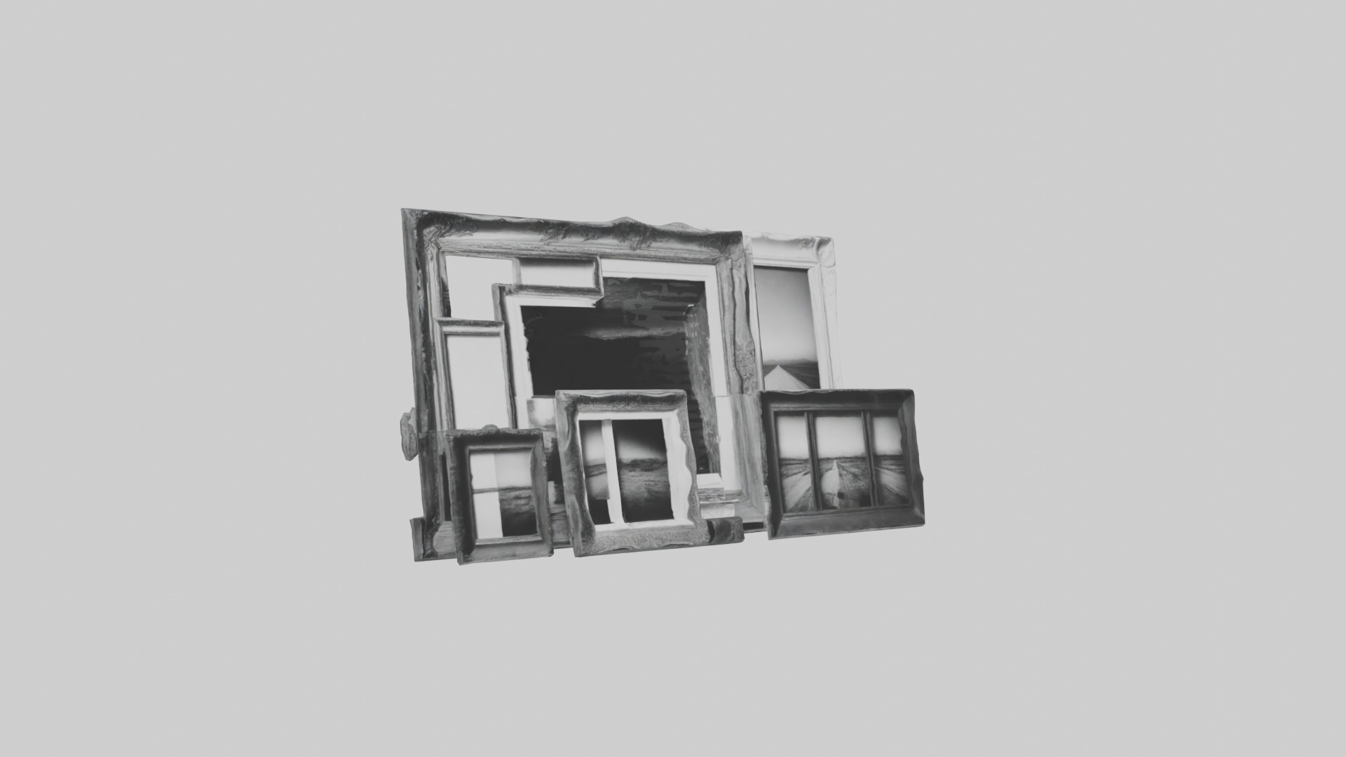 Blackandwhite Photography Frames 3D model_7