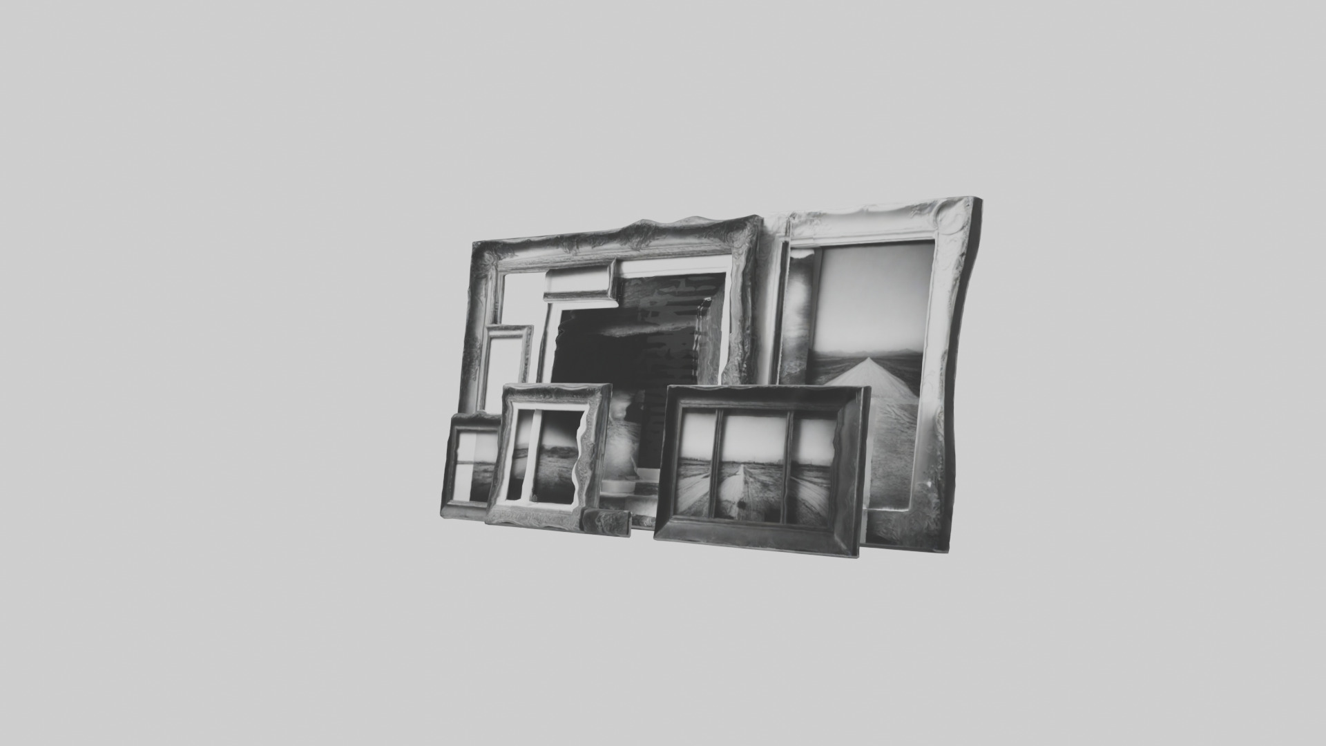 Blackandwhite Photography Frames 3D model_10