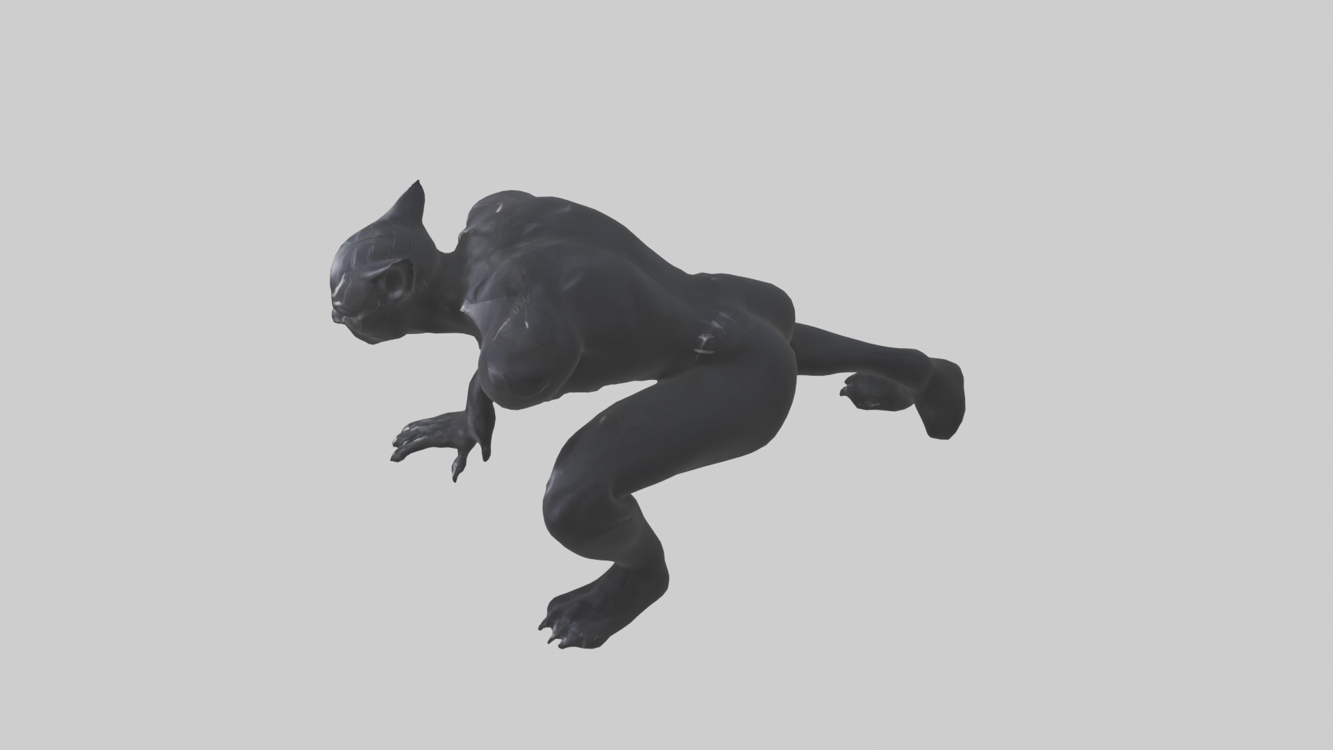 Black Panther crouching model 3D model_17