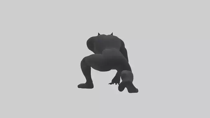 Black Panther crouching model