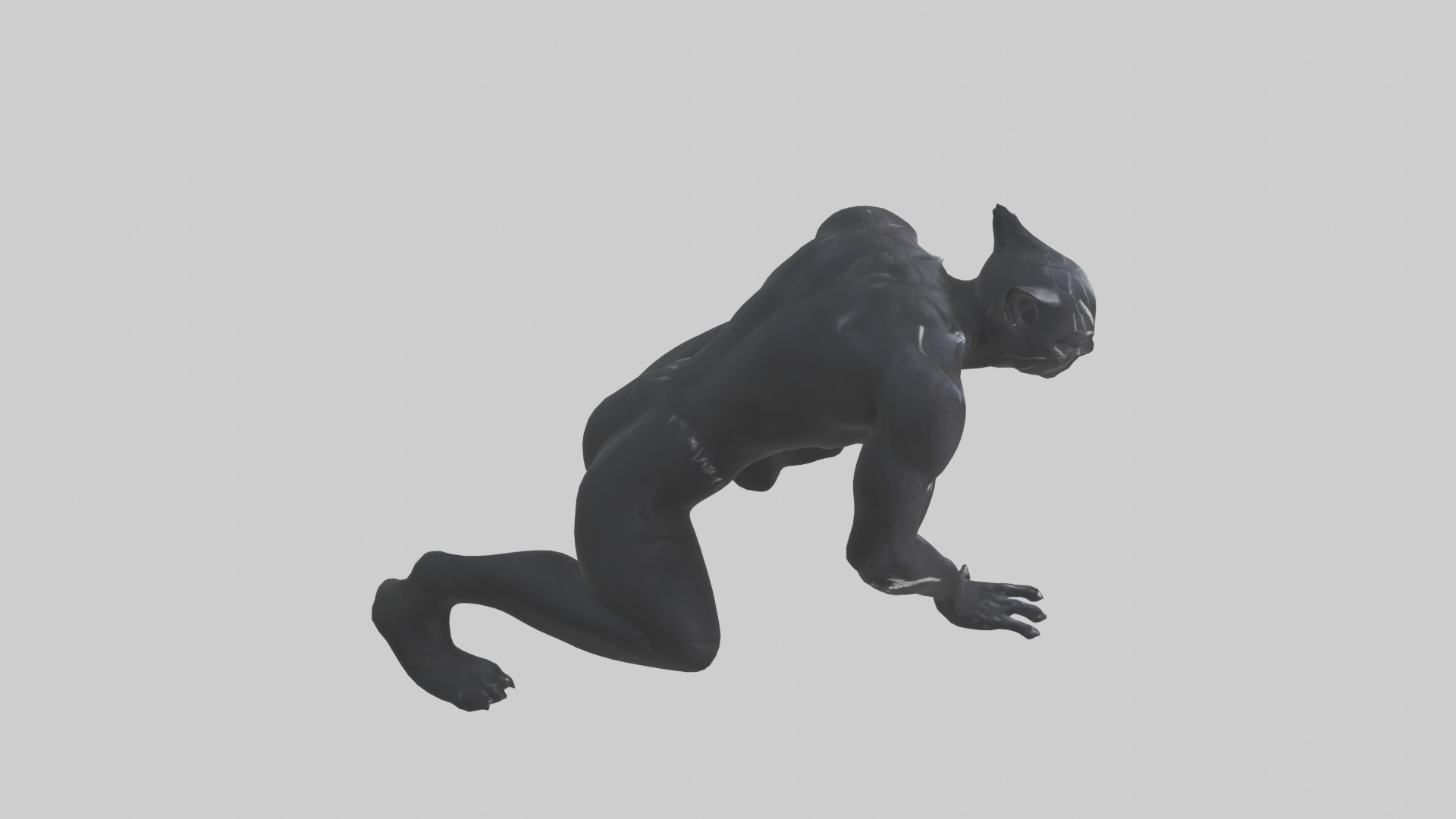 Black Panther crouching model 3D model_18