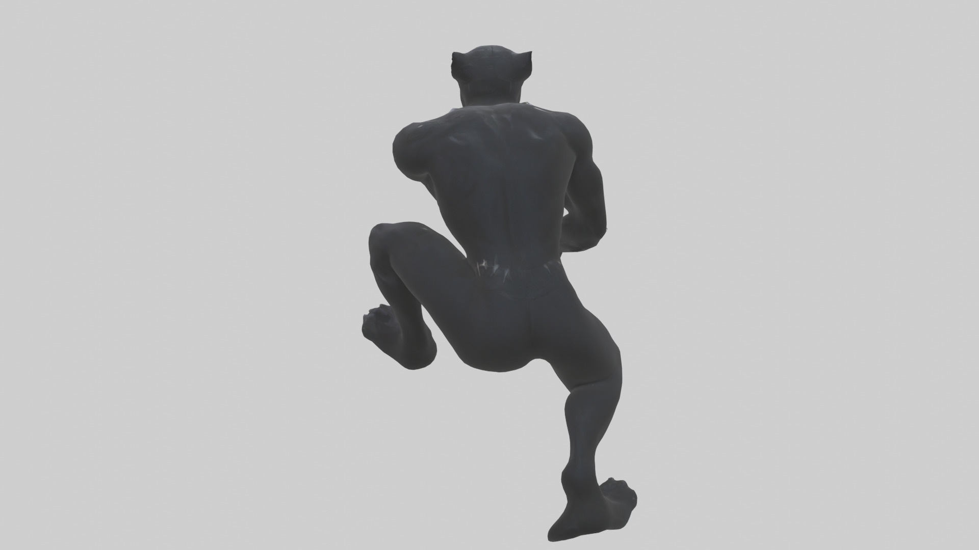 Black Panther crouching model 3D model_15