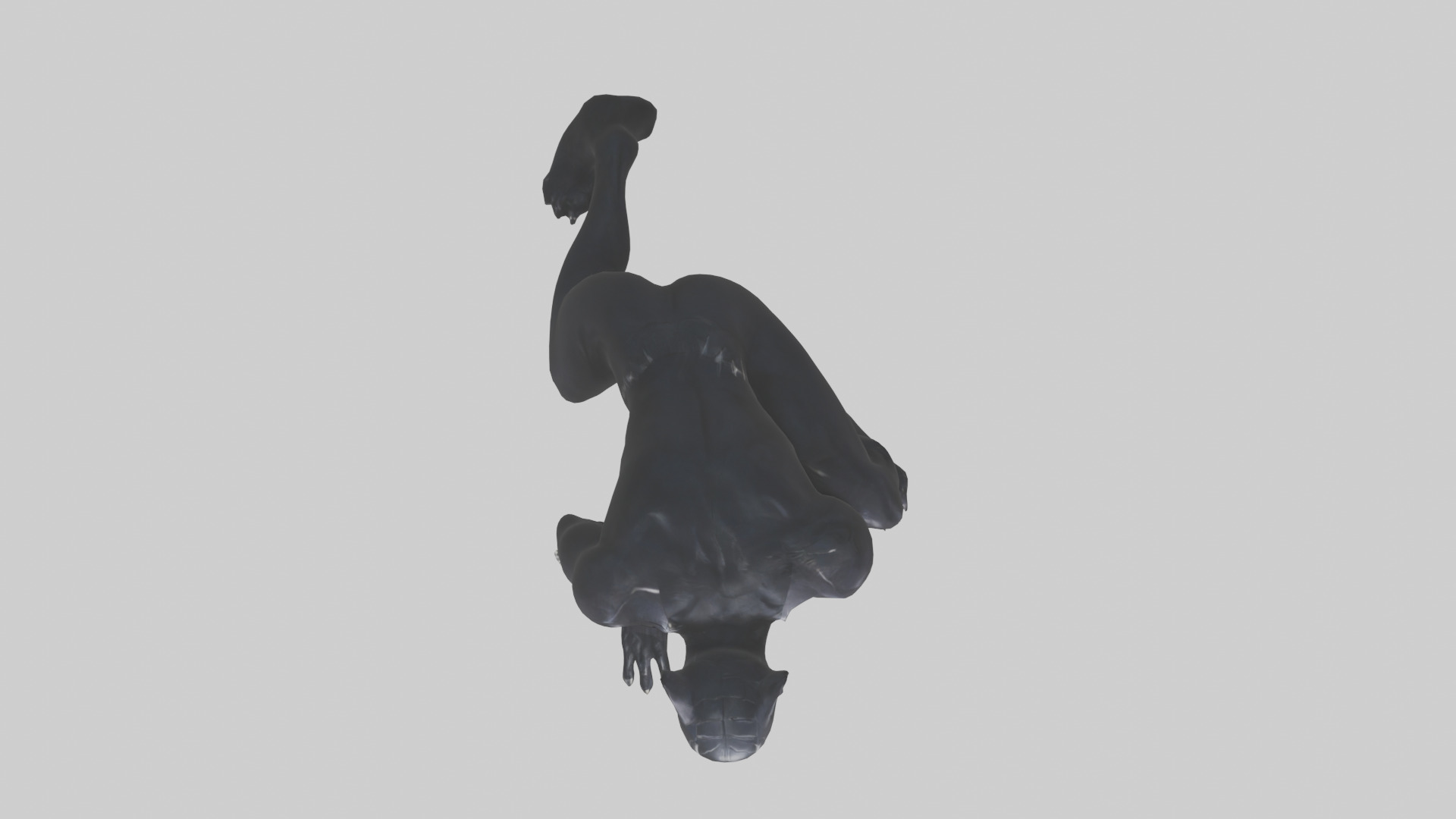 Black Panther crouching model 3D model_14