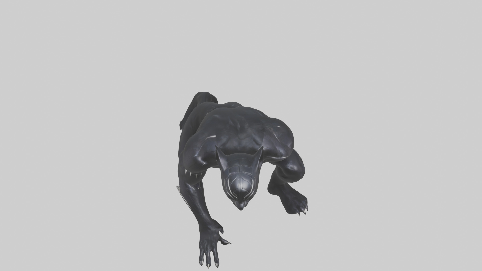 Black Panther crouching model 3D model_16