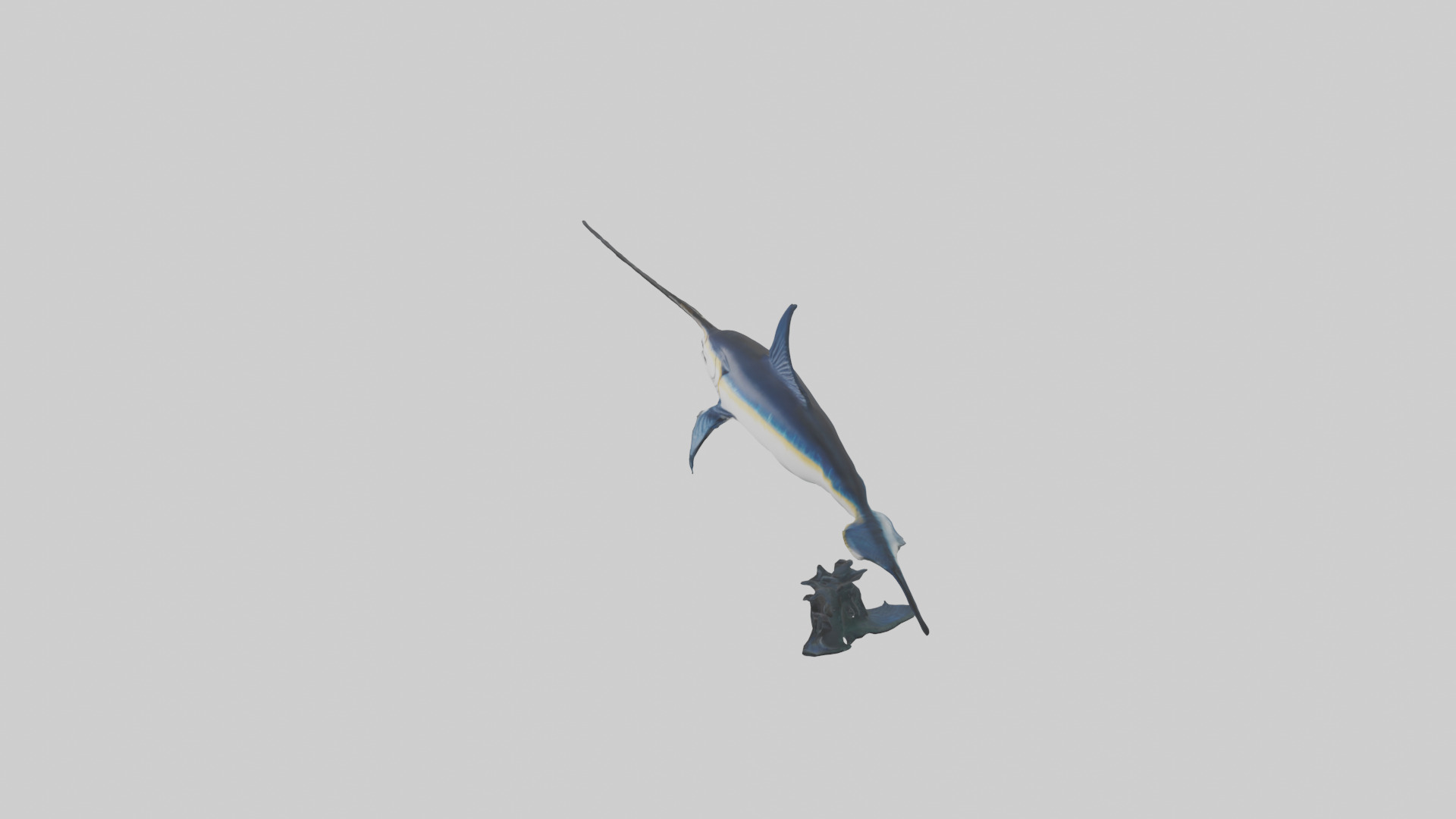 Black Marlin hunting model 3D model_12