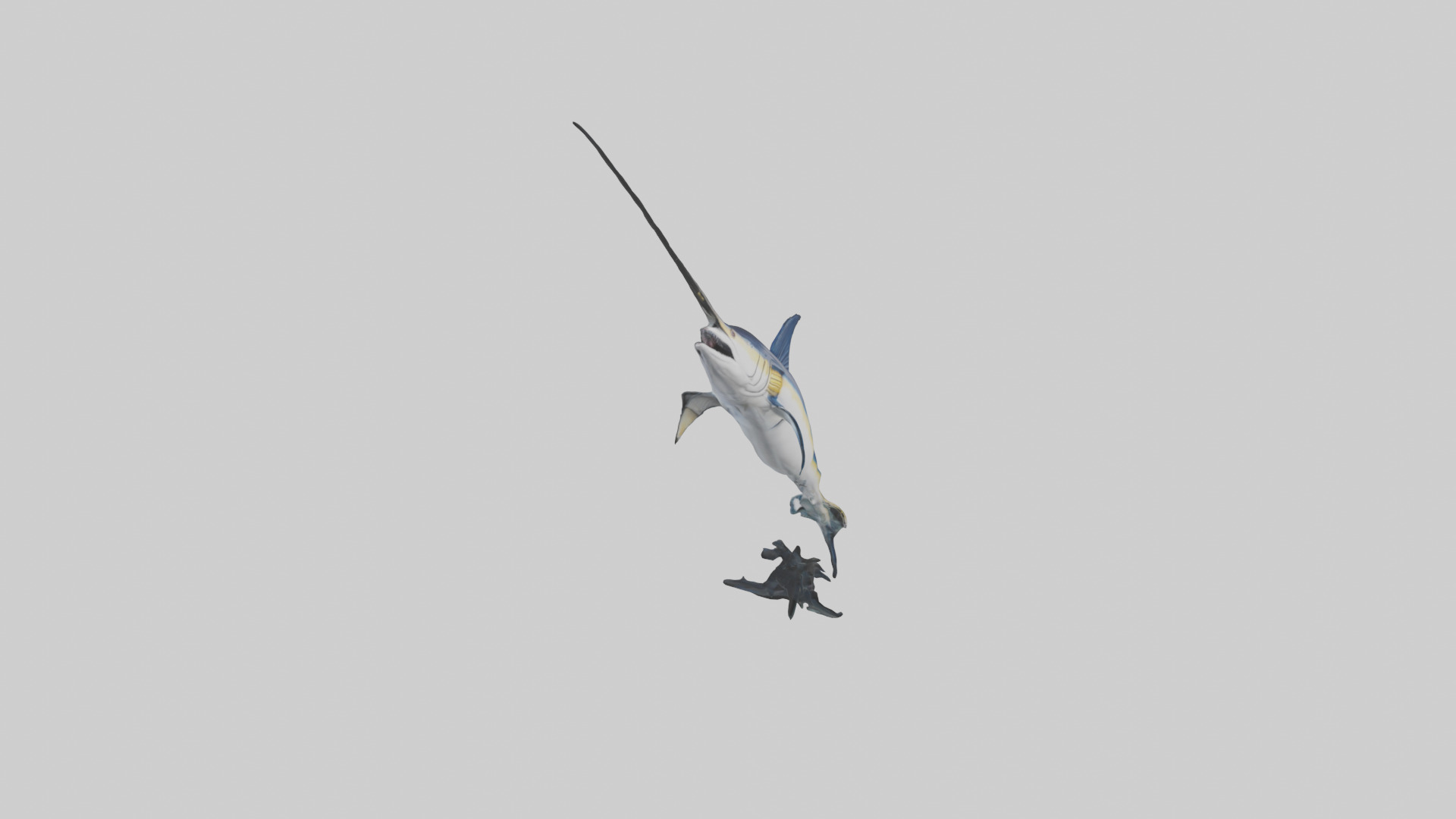 Black Marlin hunting model 3D model_7