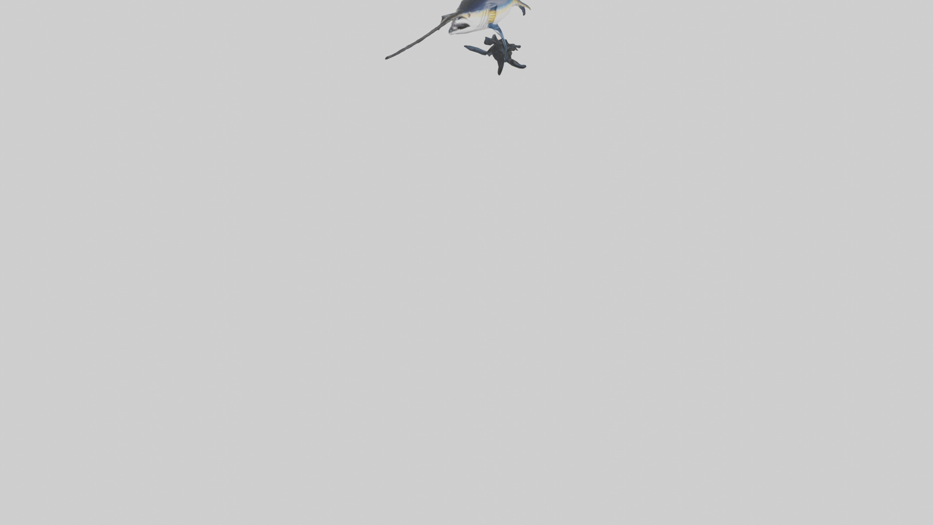 Black Marlin hunting model 3D model_6