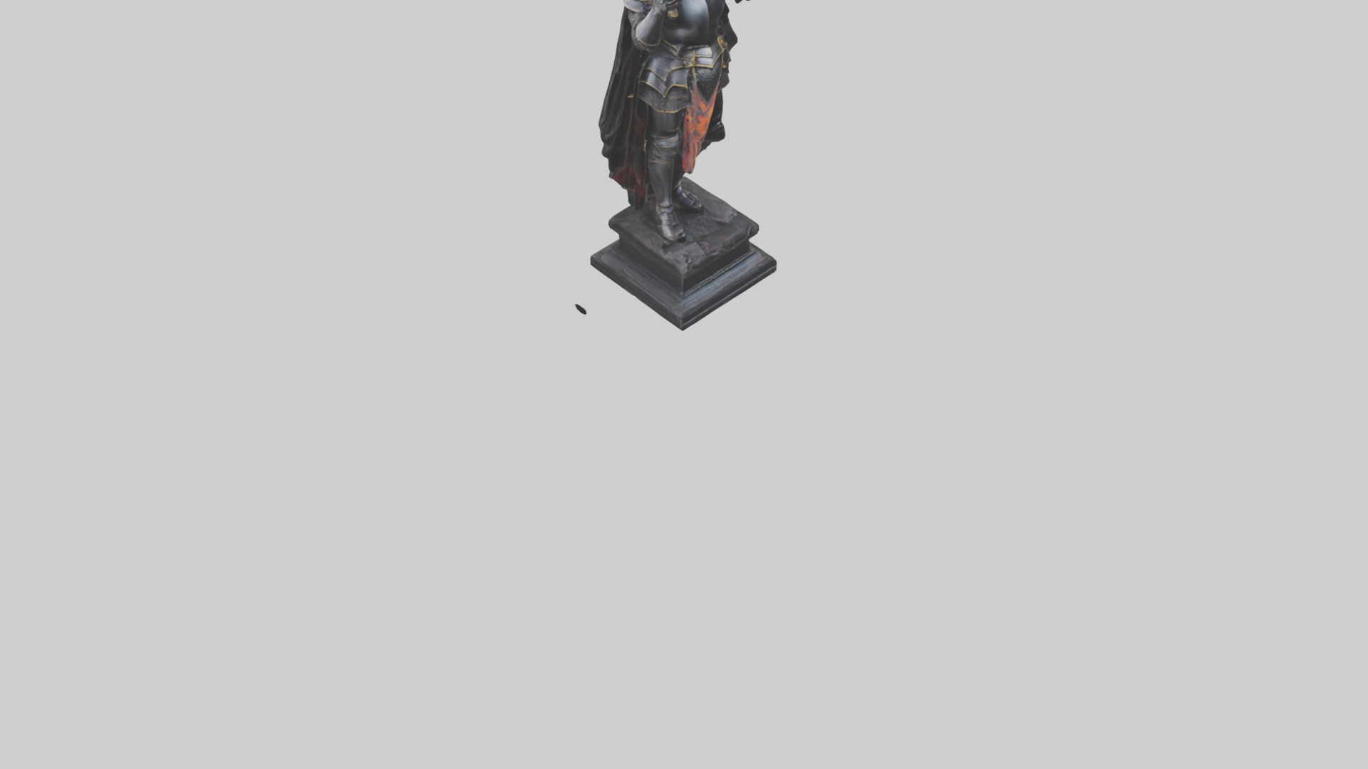 Black Knight statue model 3D model_6