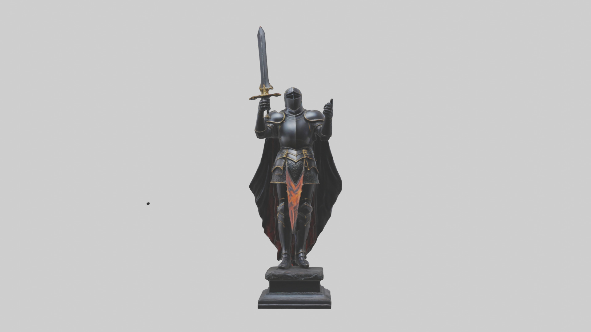 Black Knight statue model 3D model_9