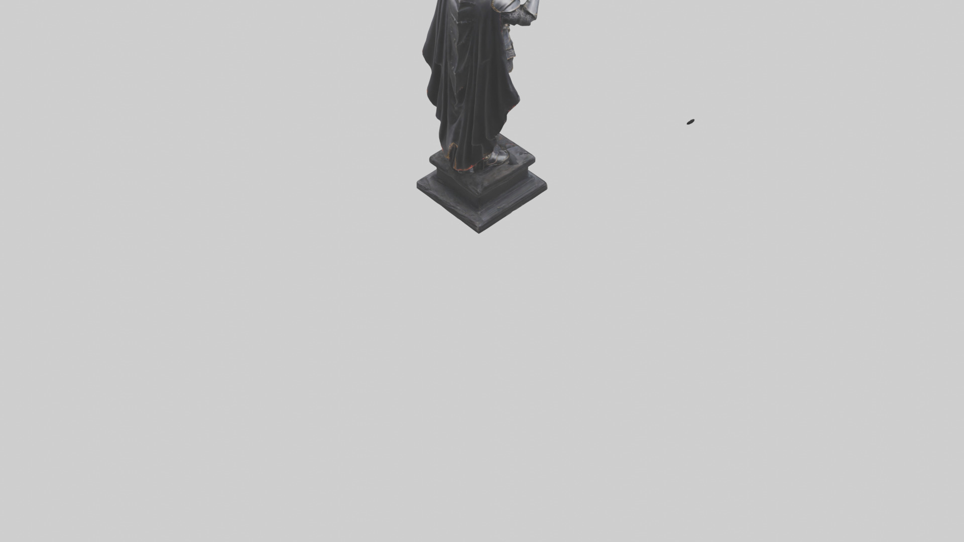 Black Knight statue model 3D model_4