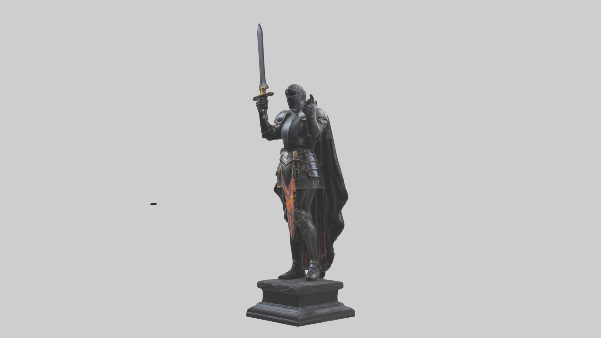 Black Knight statue model 3D model_10
