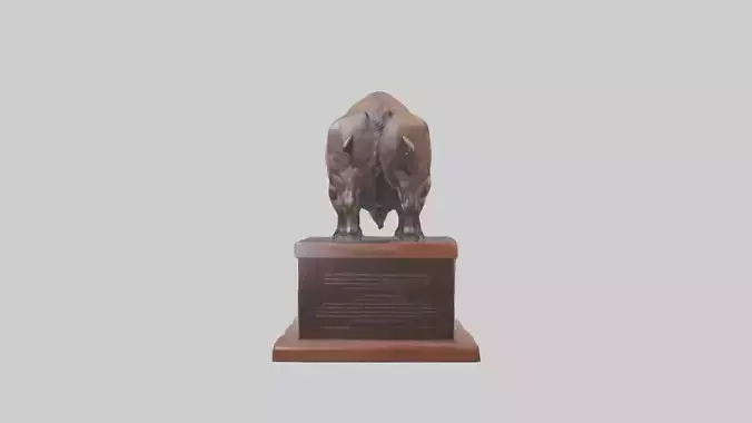 Bison Memorial statue model
