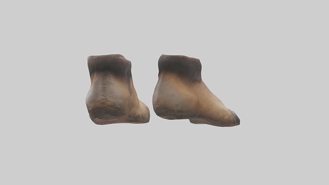 Bison Hooves Low-poly 3D model