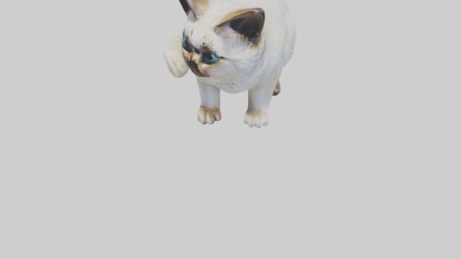 Birman Cat statue model Low-poly 3D model_5