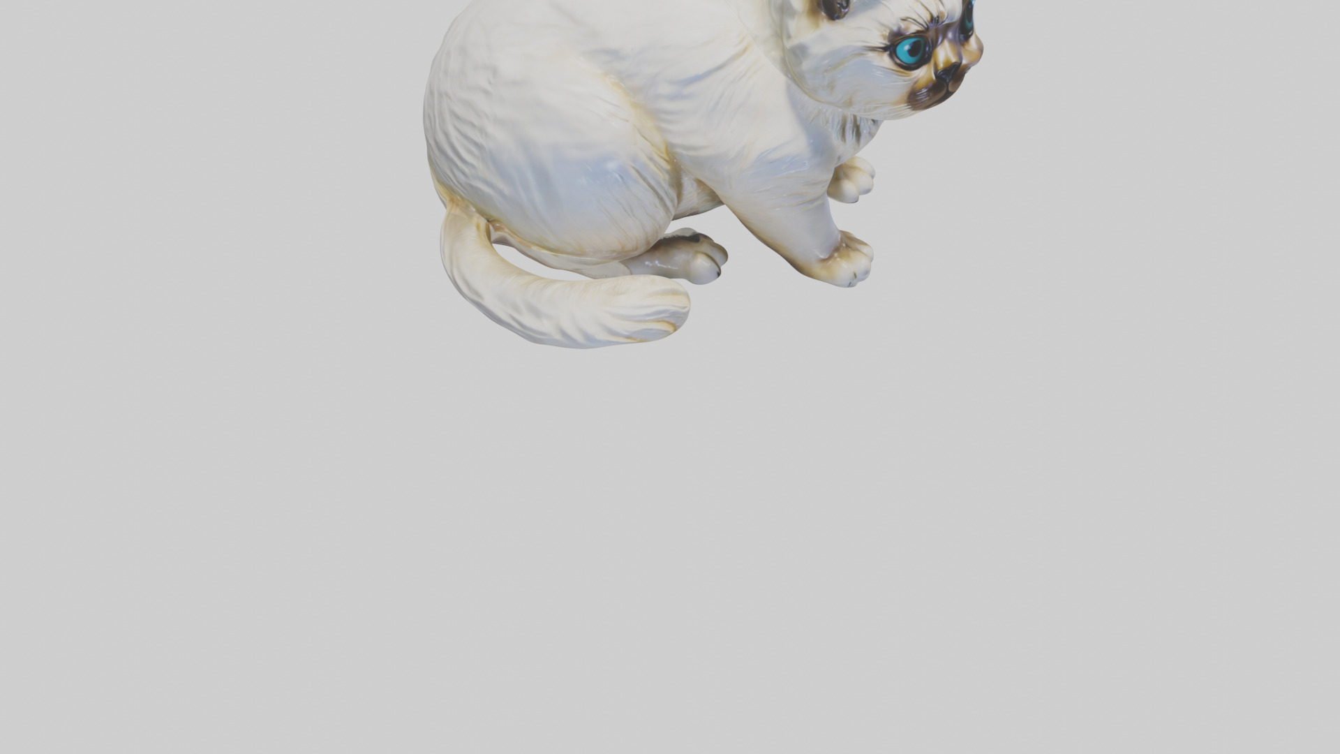 Birman Cat statue model Low-poly 3D model_6