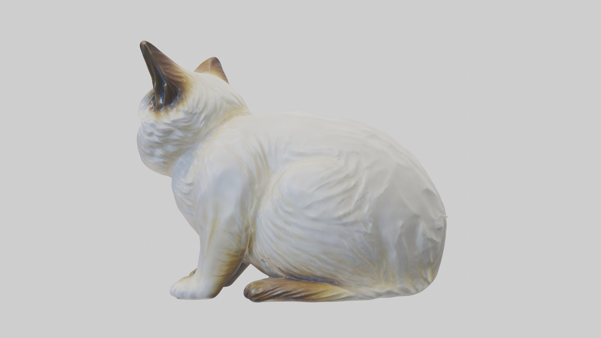 Birman Cat statue model Low-poly 3D model_1