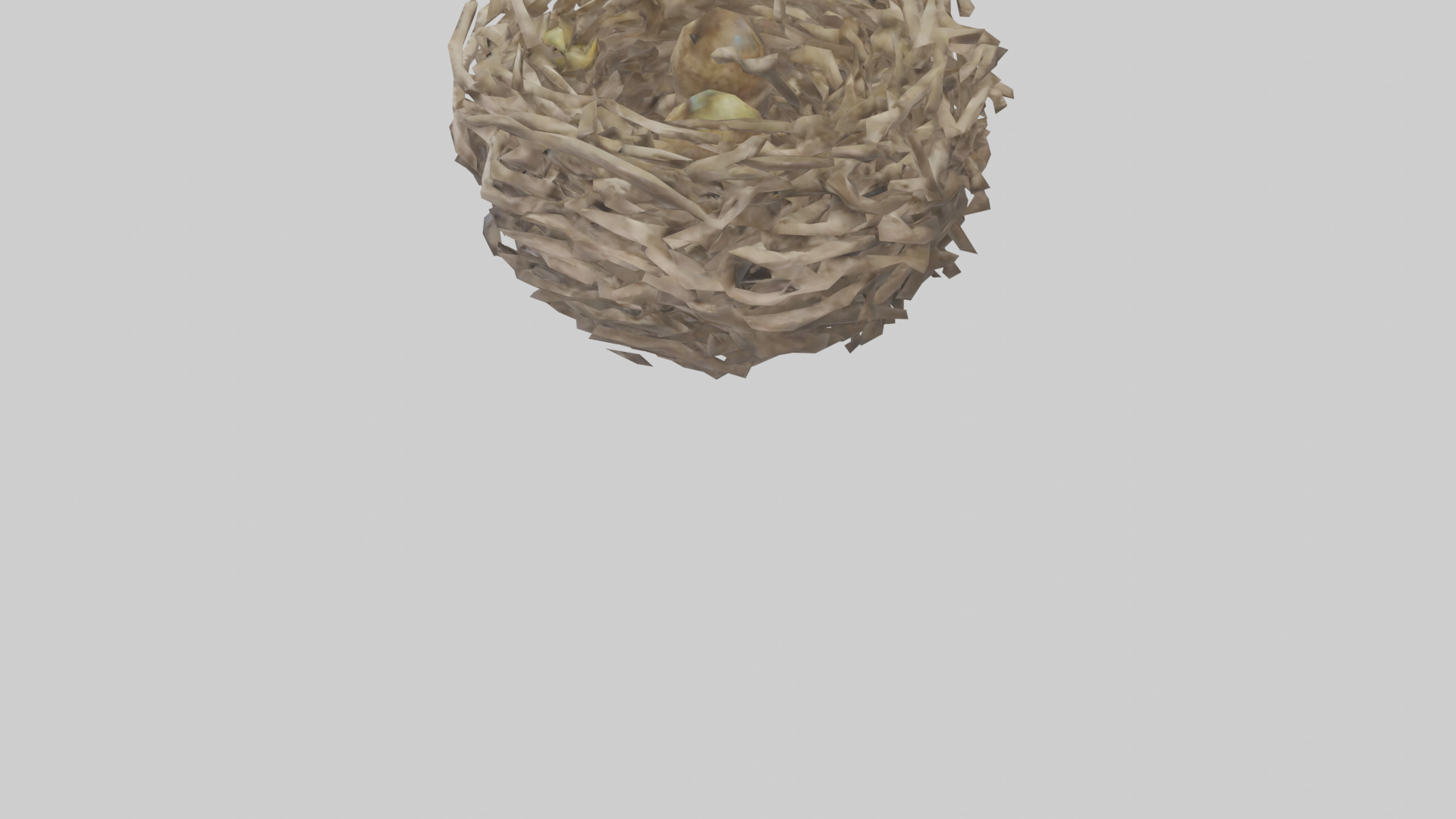 Bird Nest Sculpture model 3D model_3