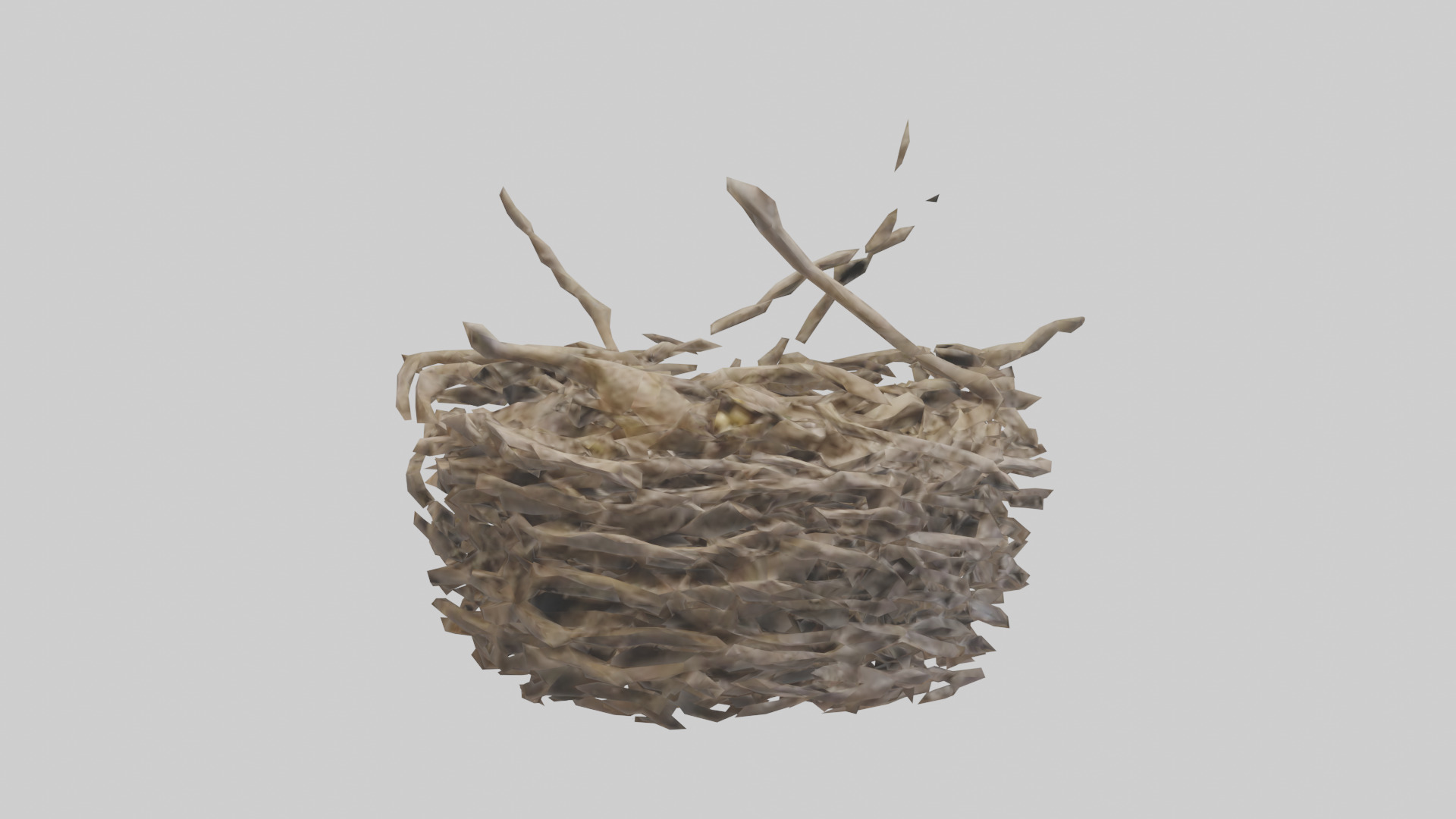 Bird Nest Sculpture model 3D model_9