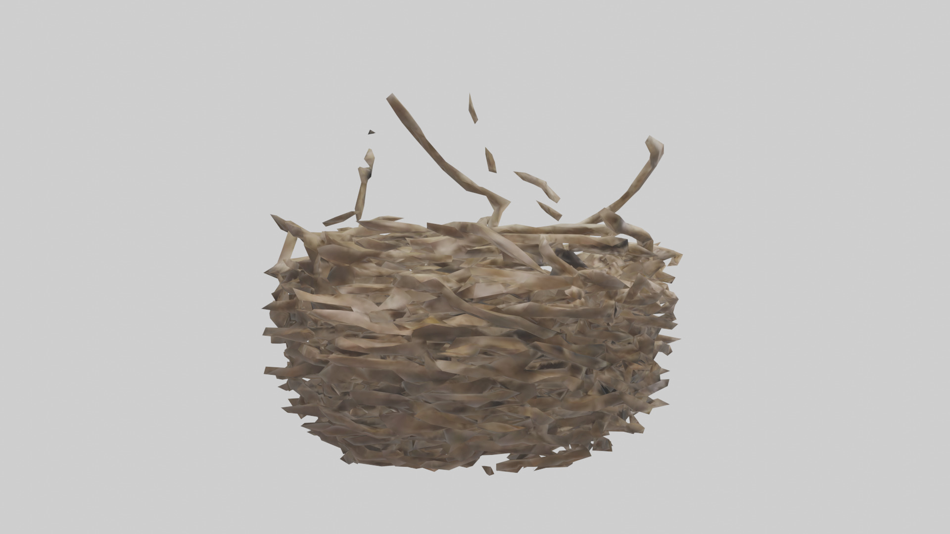 Bird Nest Sculpture model 3D model_13
