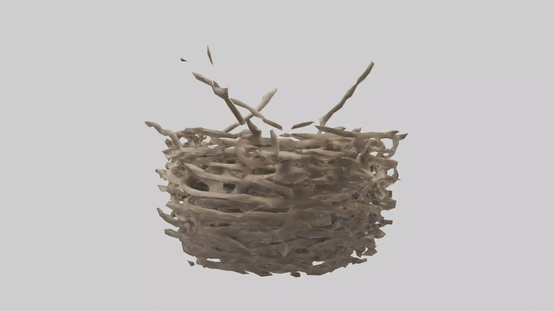 Bird Nest Sculpture model 3D model_0