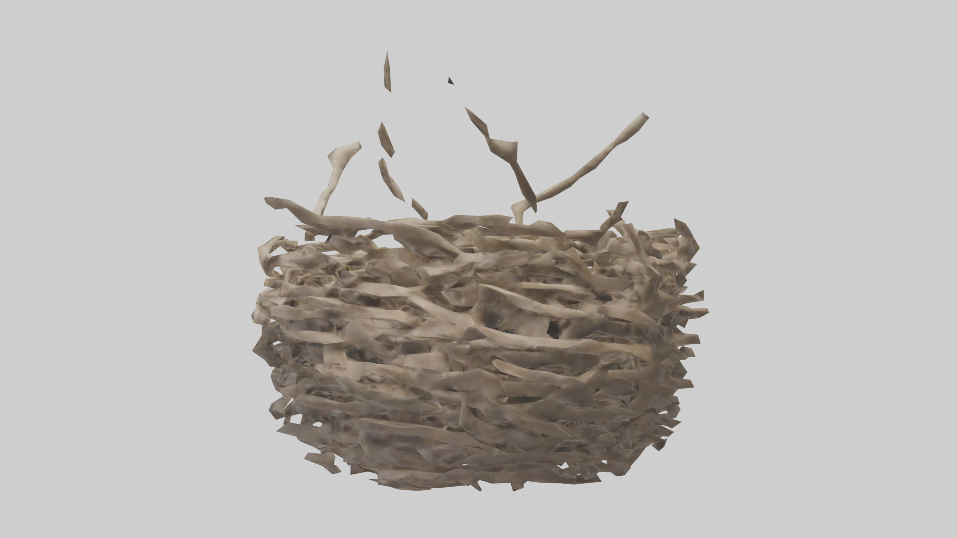 Bird Nest Sculpture model 3D model_1