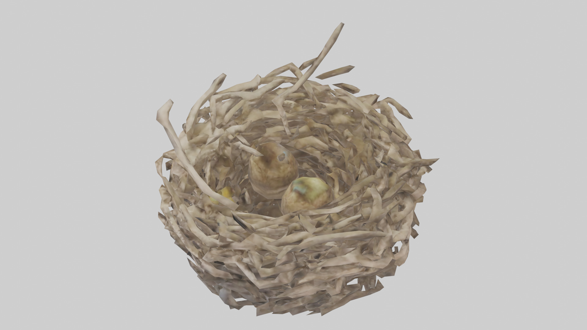 Bird Nest Sculpture model 3D model_17