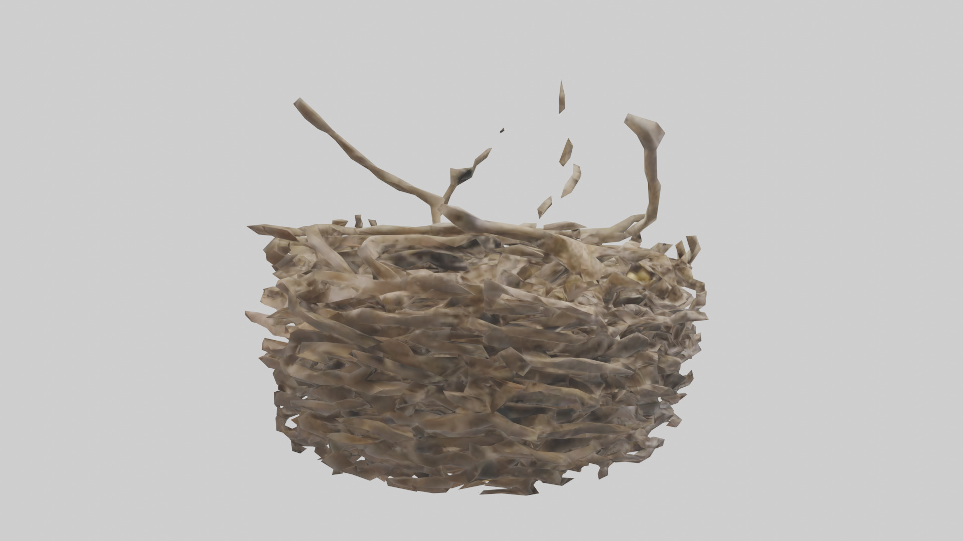 Bird Nest Sculpture model 3D model_7