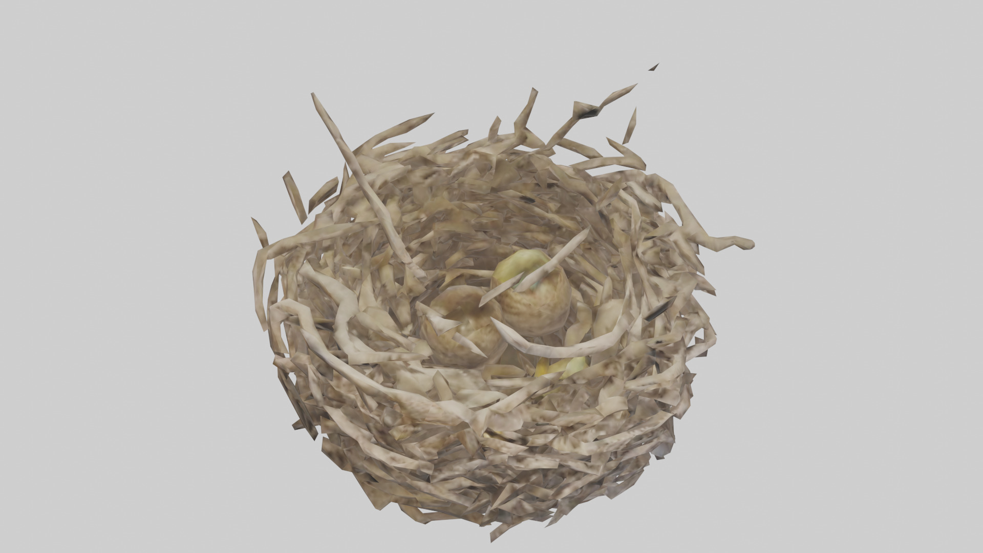 Bird Nest Sculpture model 3D model_16