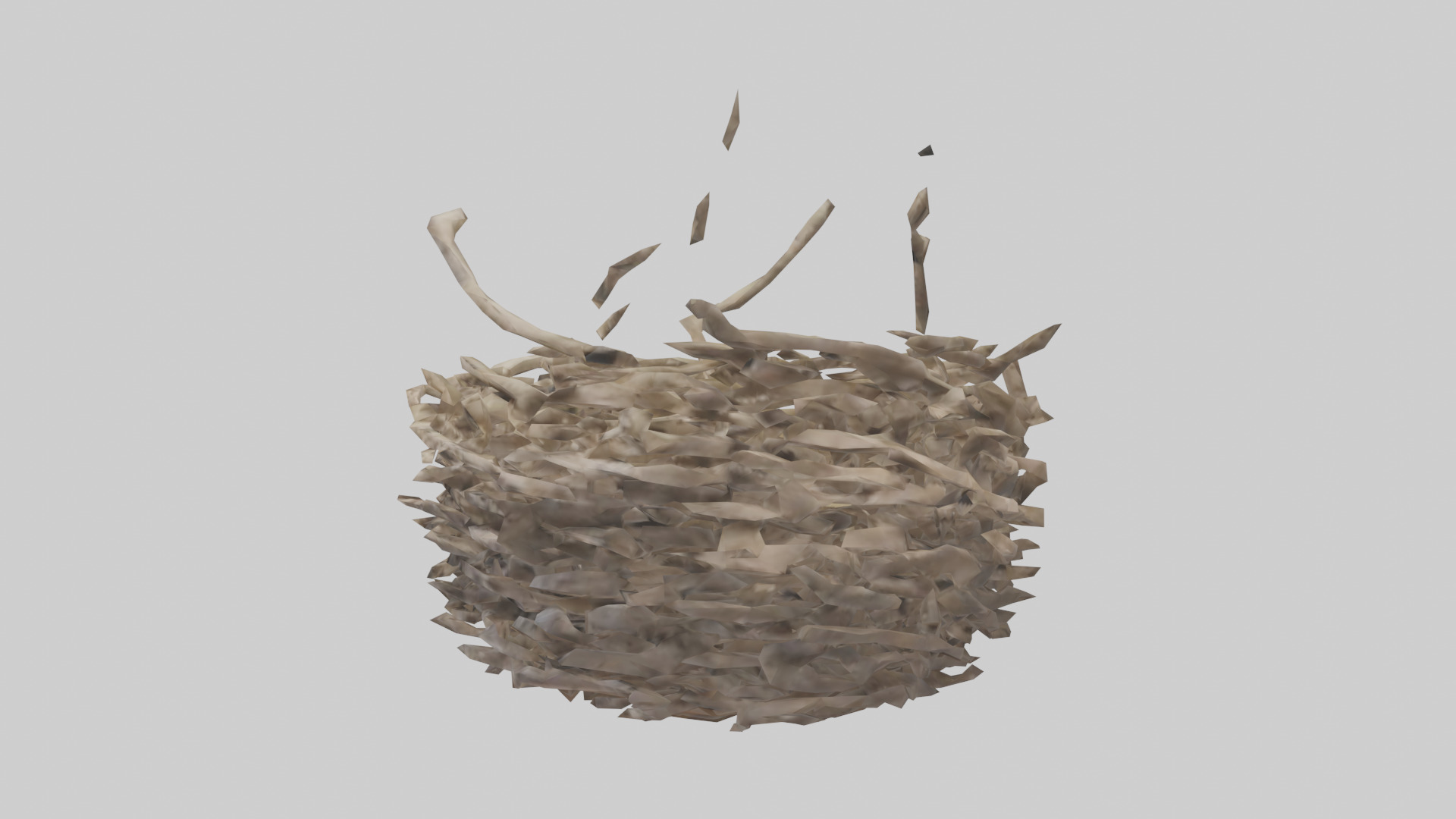 Bird Nest Sculpture model 3D model_12