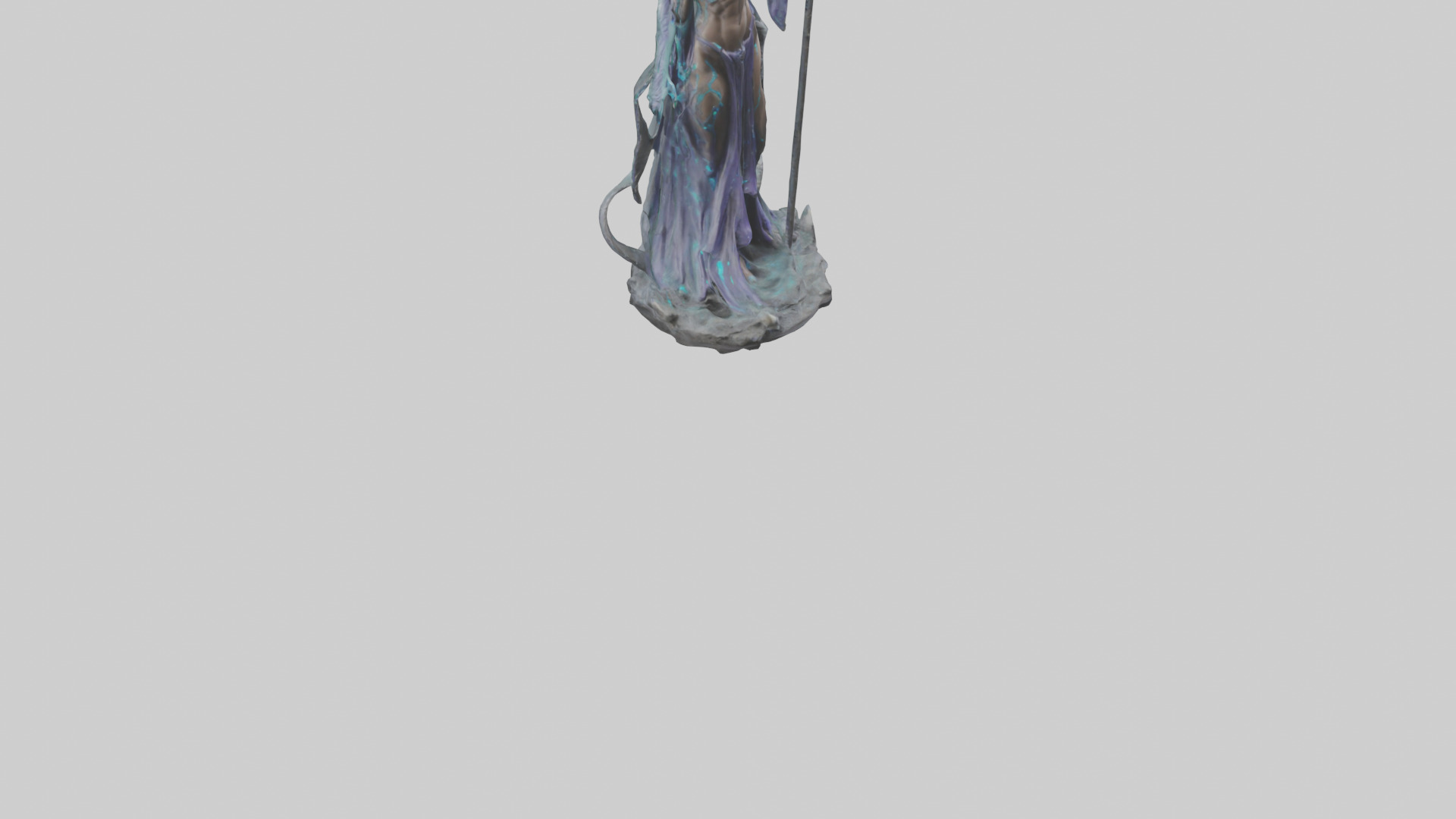 BioTech Sorceress statue model 3D model_6