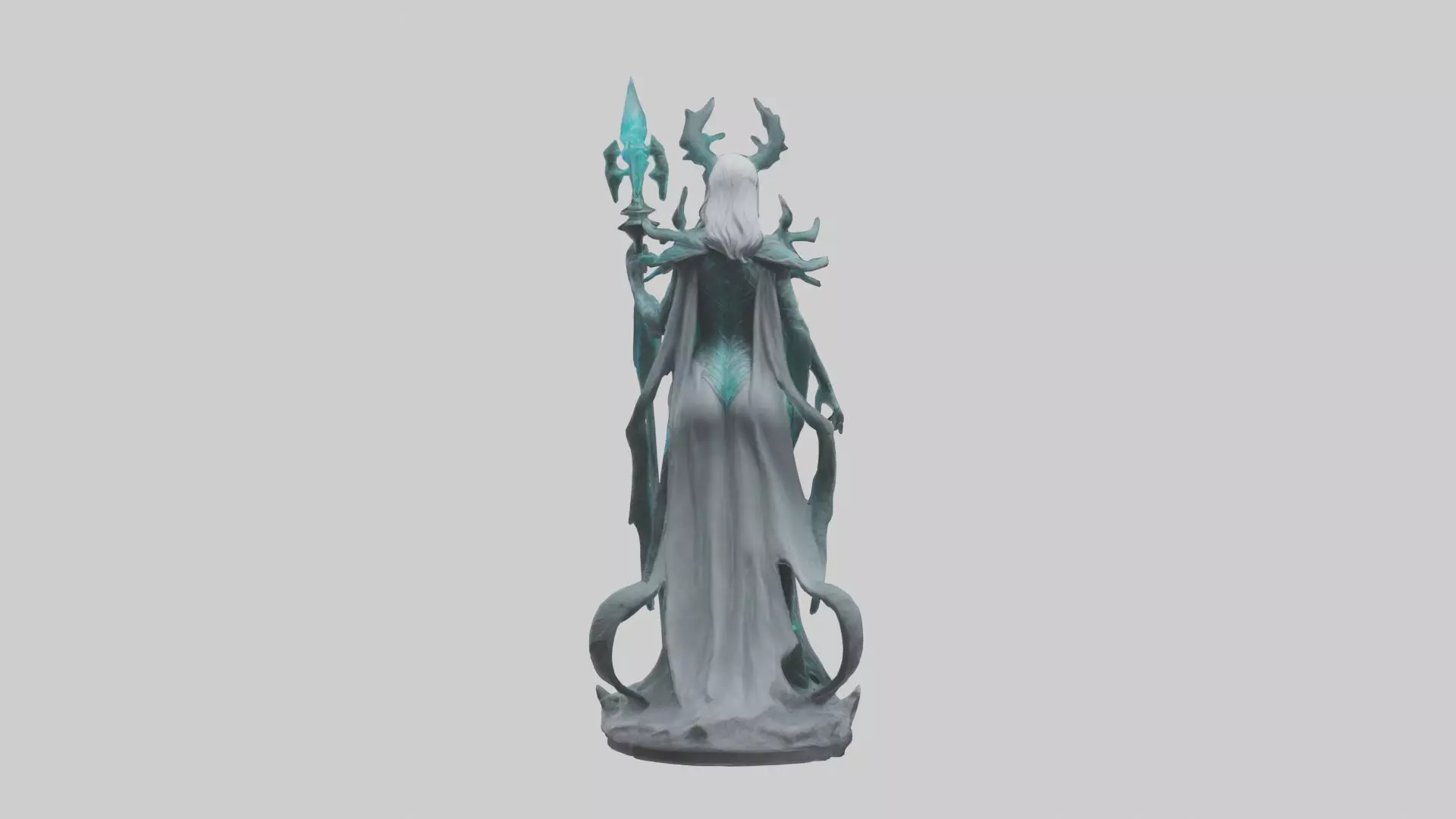 BioTech Sorceress statue model 3D model_0